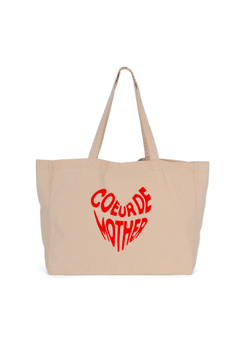 Le sac shopping coeur de mother en coton bio