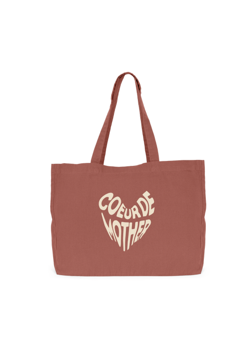 Le sac shopping coeur de mother en coton bio
