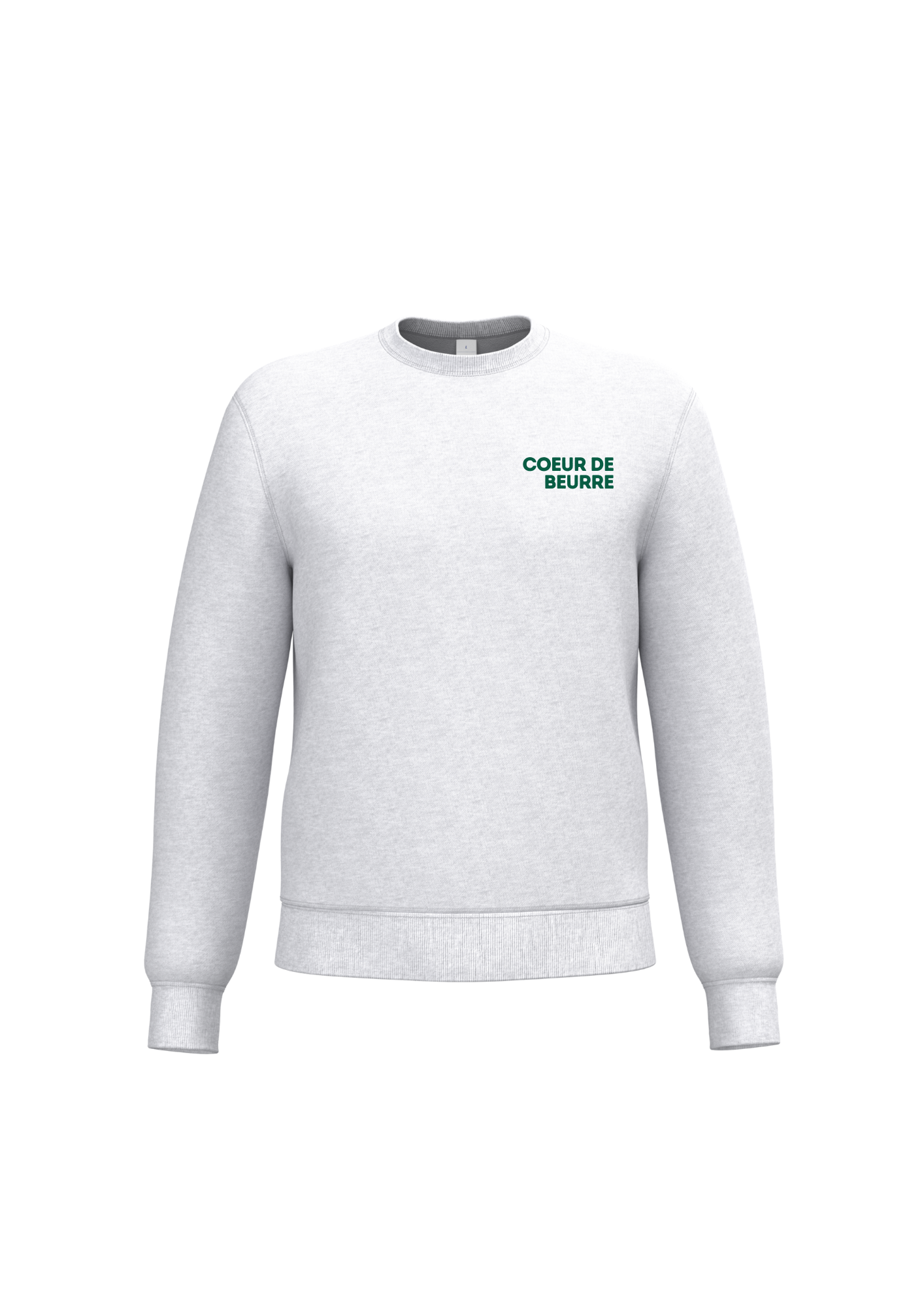 Le sweat coeur de beurre enfant en coton - Gris clair