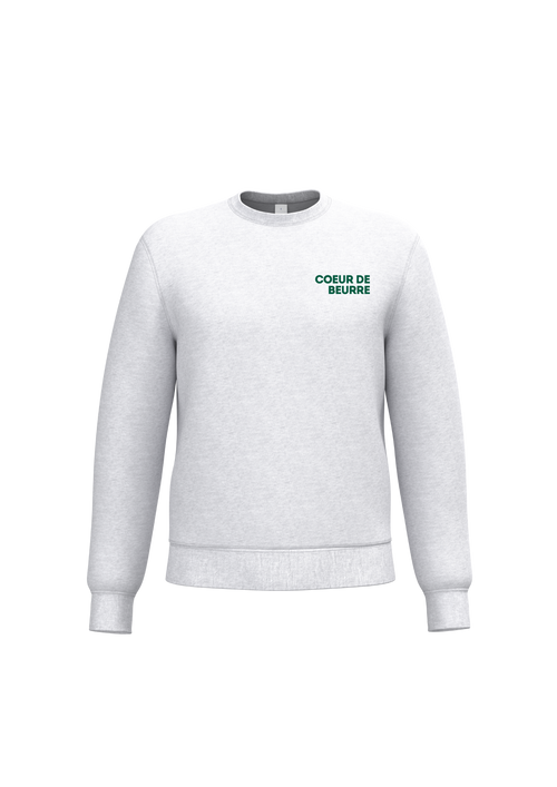 Le sweat coeur de beurre enfant en coton - Gris clair