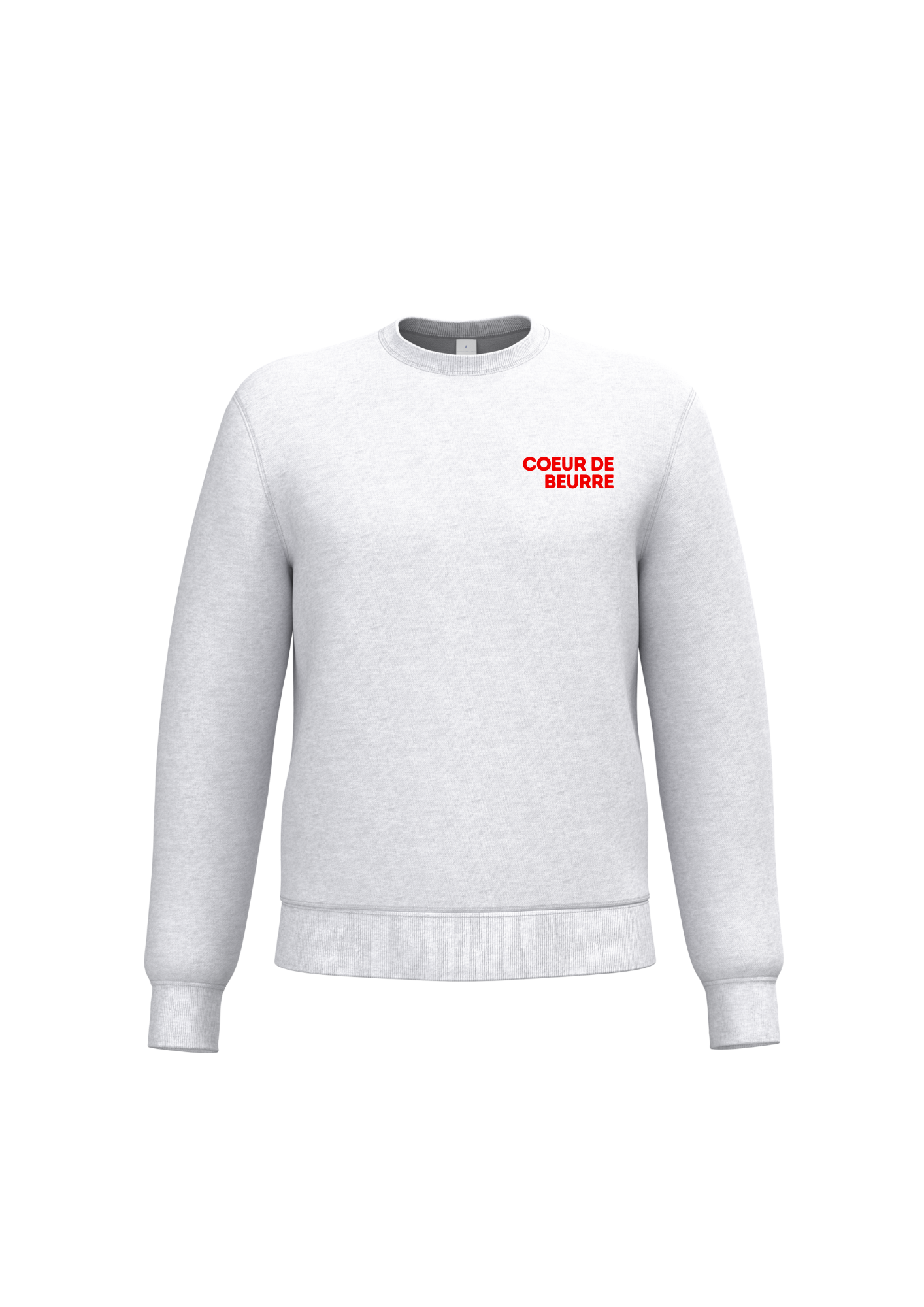 Le sweat coeur de beurre enfant en coton - Gris clair