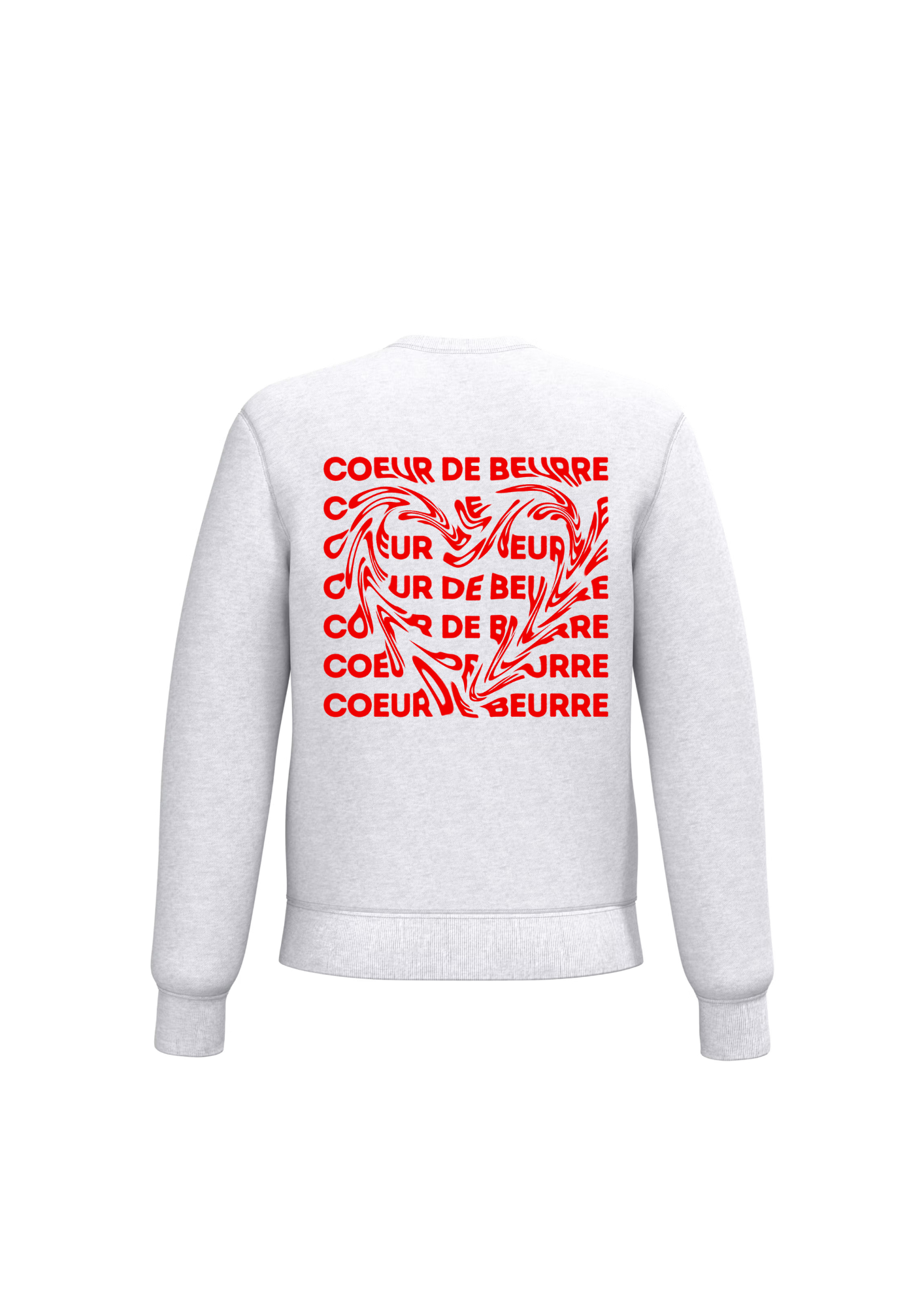 Le sweat coeur de beurre enfant en coton - Gris clair