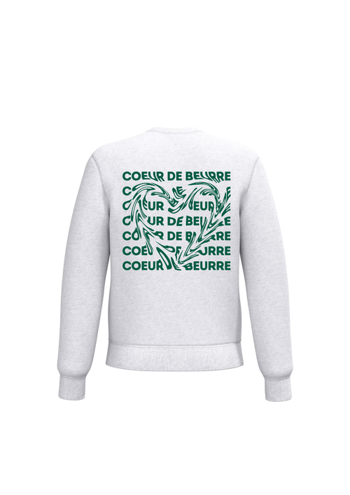 Le sweat coeur de beurre enfant en coton - Gris clair